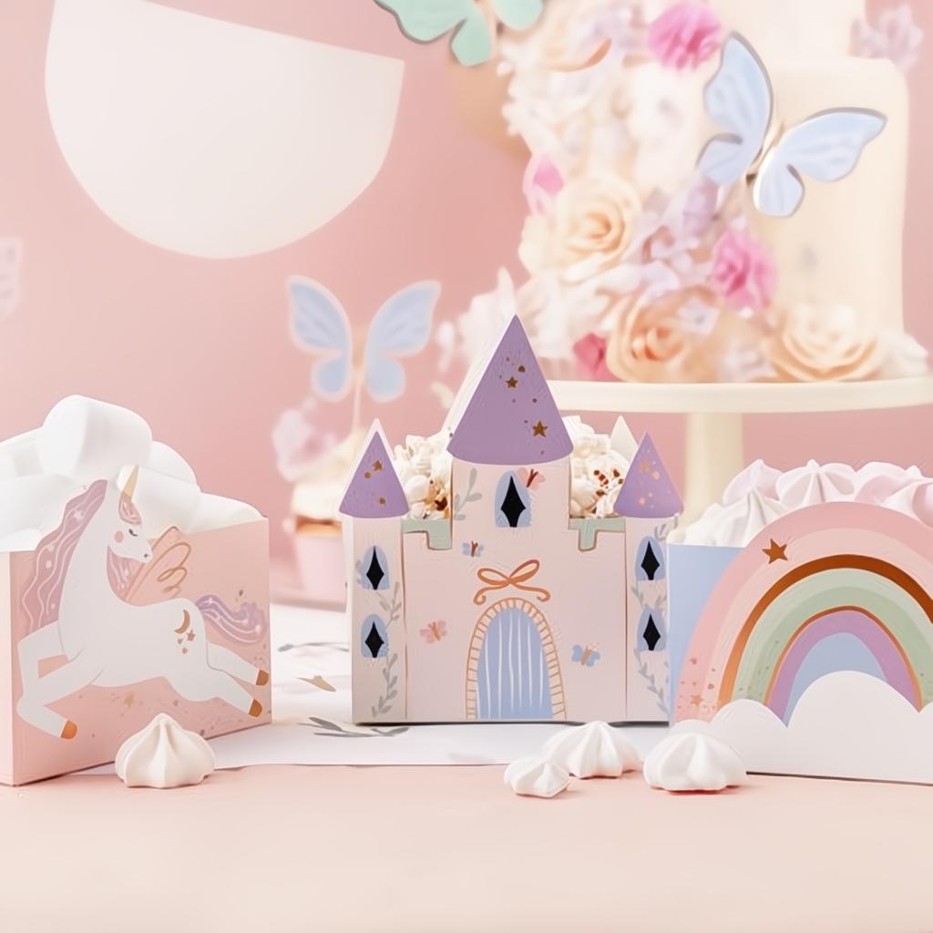 Snackboxen Schloss und Einhörner PartyDeco 4 fiestastore