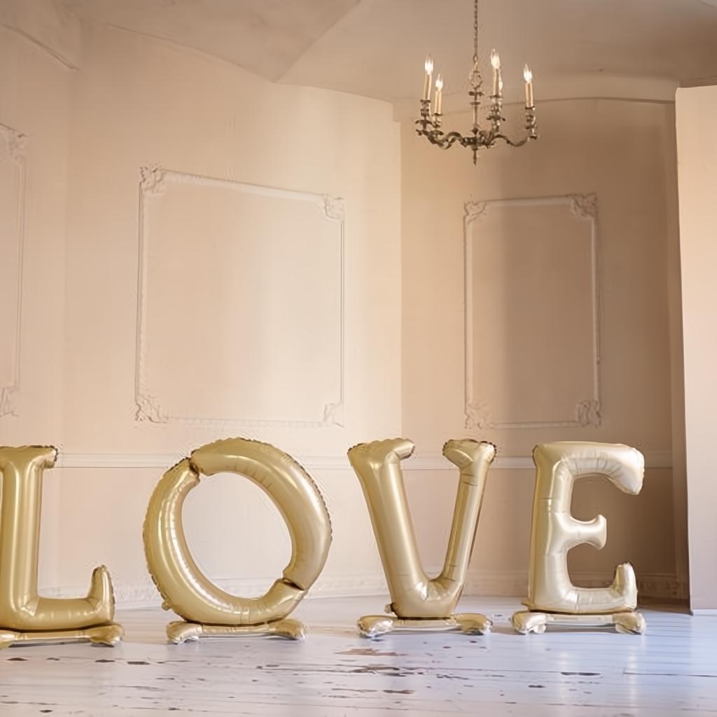Stehender Folienballon 'LOVE', 350x114 cm, gold PartyDeco 2 fiestastore