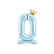Stehender Folienballon Ziffer 84cm, hellblau PartyDeco 1 fiestastore