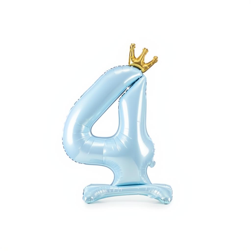 Stehender Folienballon Ziffer 84cm, hellblau PartyDeco 5 fiestastore