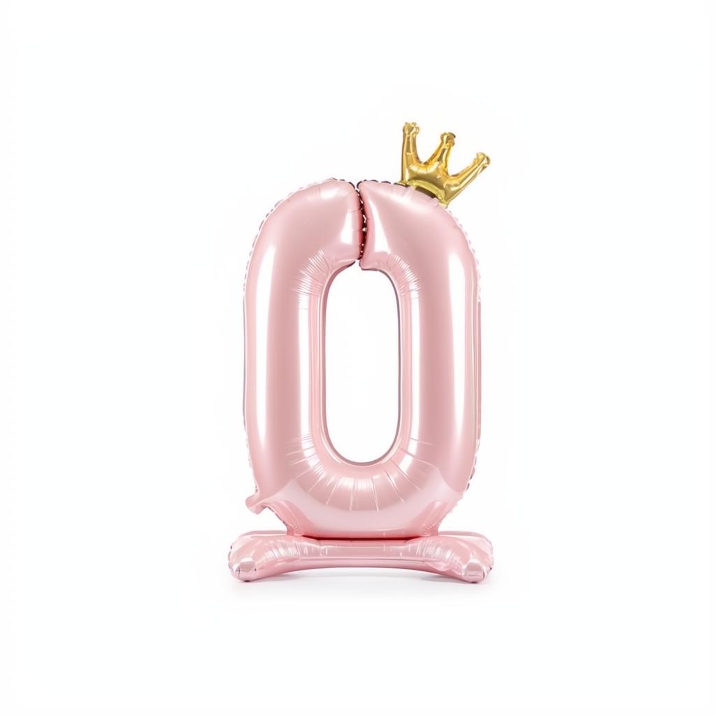 Stehender Folienballon Ziffer 84cm, hellrosa PartyDeco 1 fiestastore
