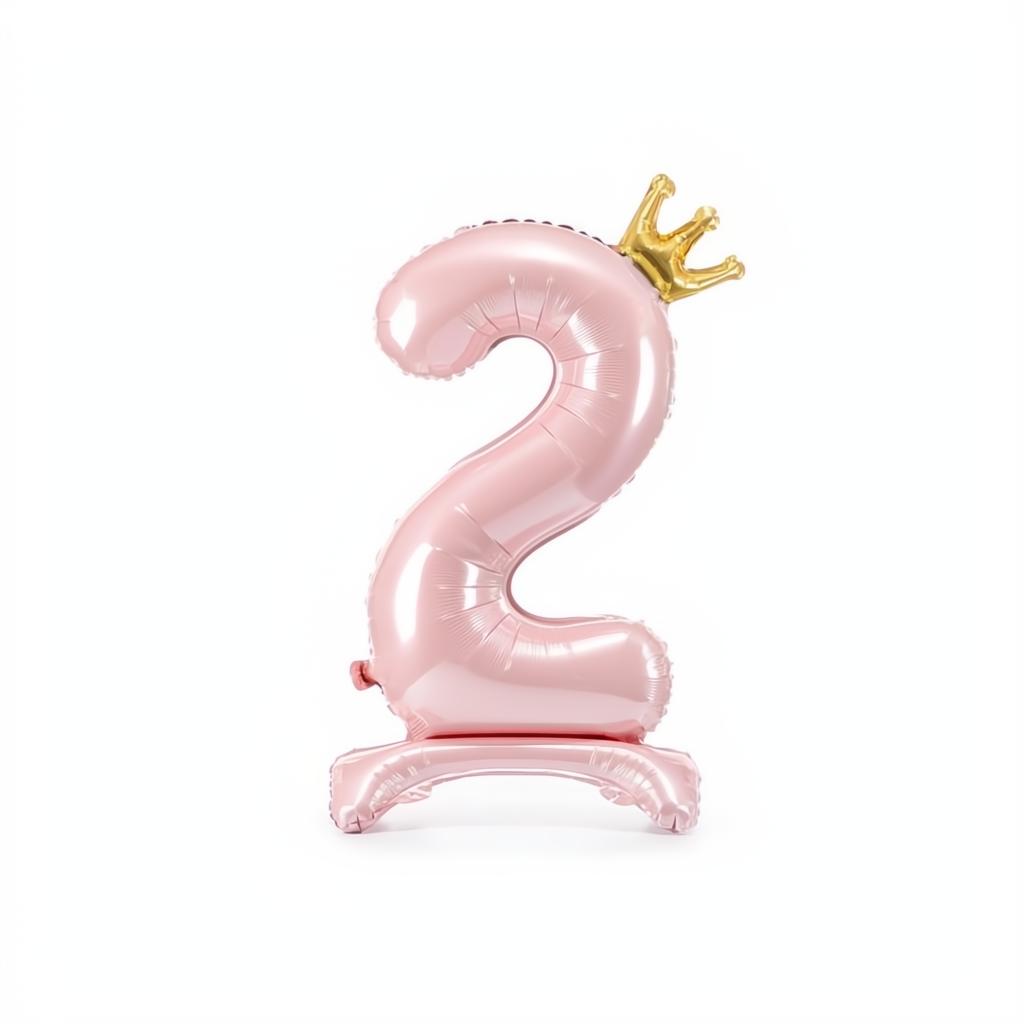 Stehender Folienballon Ziffer 84cm, hellrosa PartyDeco 3 fiestastore