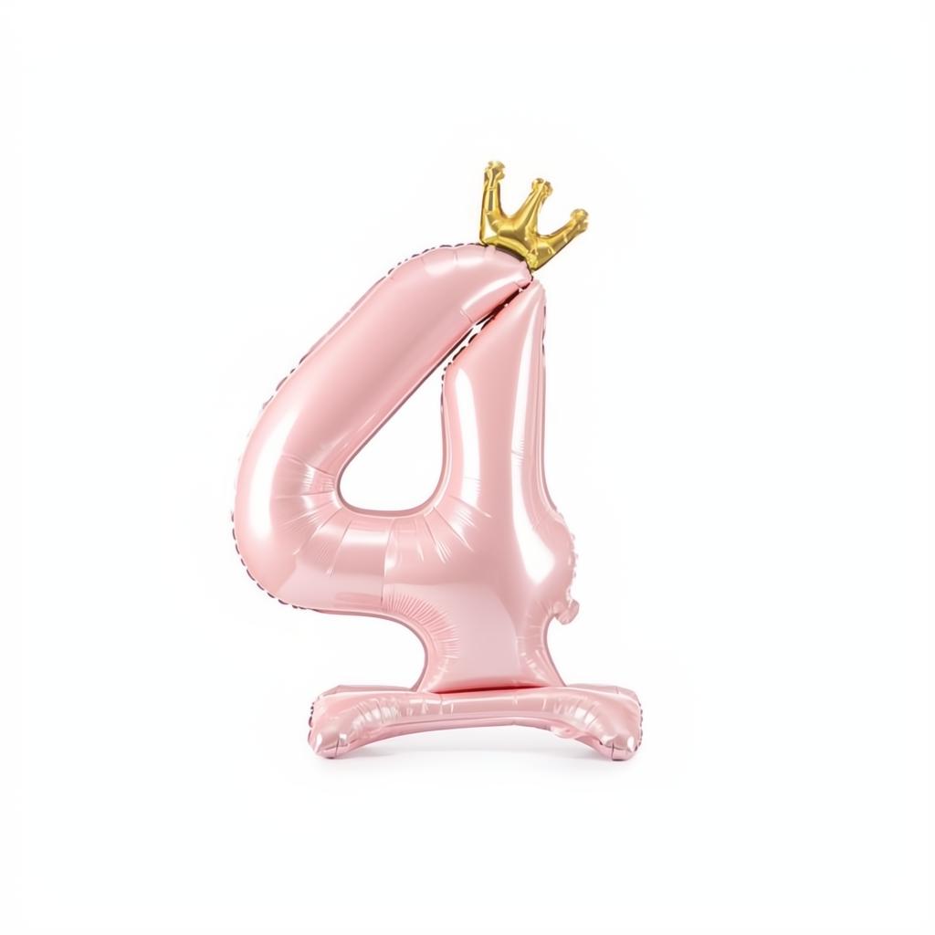 Stehender Folienballon Ziffer 84cm, hellrosa PartyDeco 5 fiestastore