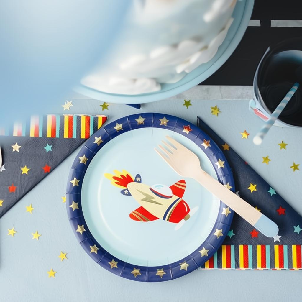 Stern-Servietten, 33x33 cm, dunkelblau Servietten bedruckt PartyDeco 4 fiestastore