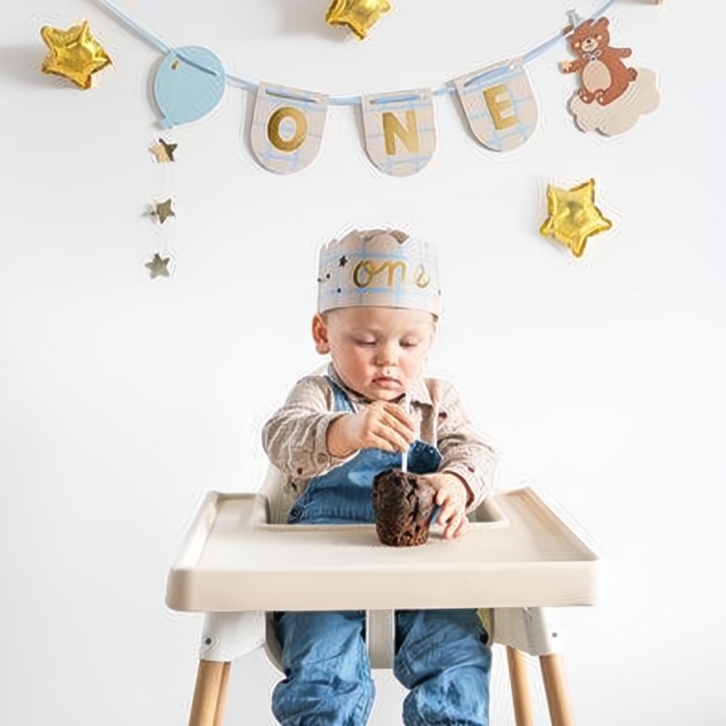 Stuhlbanner und Krone Teddybär, 50x20.5 cm Banner PartyDeco 2 fiestastore