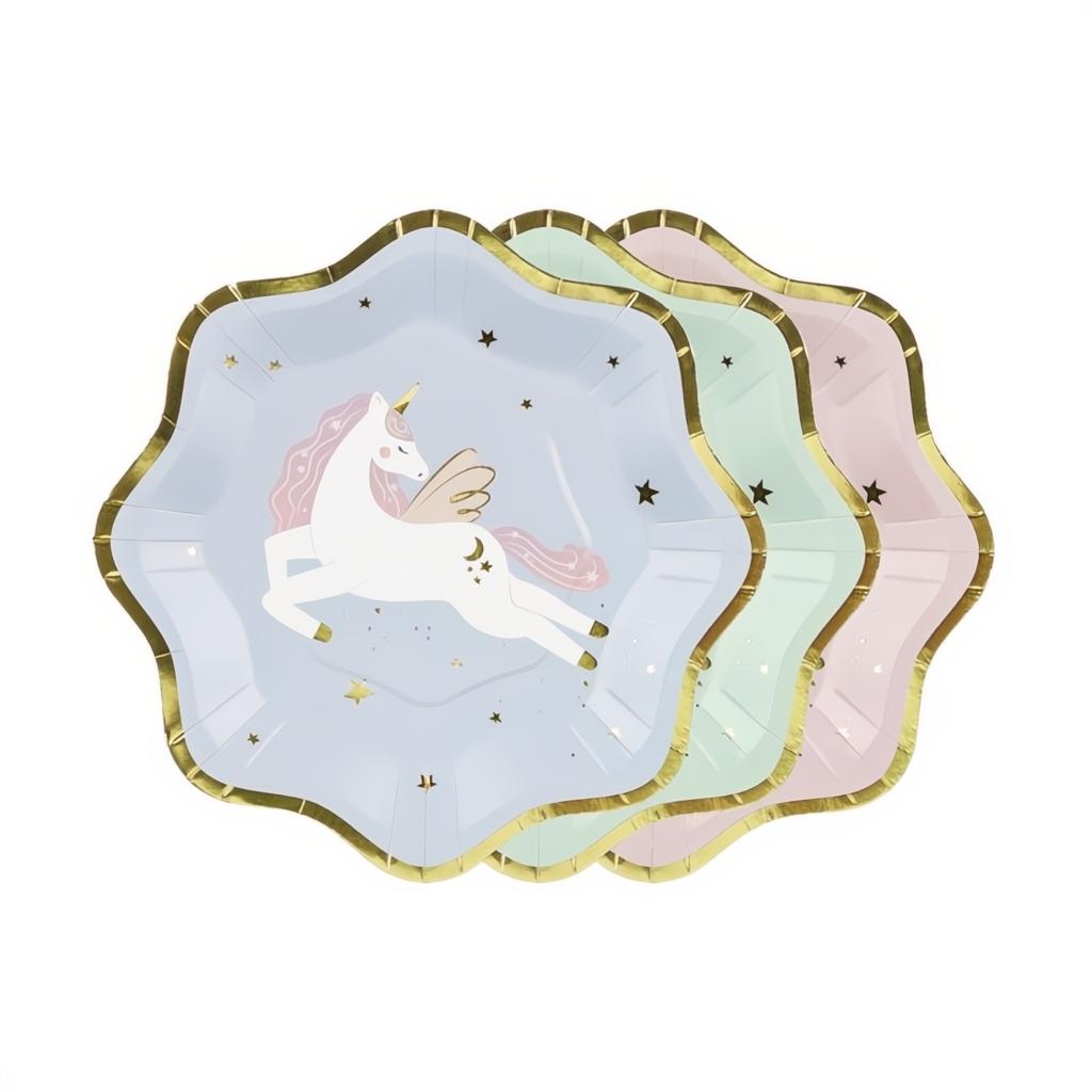 Teller Einhorn, 18x18 cm PartyDeco 1 fiestastore