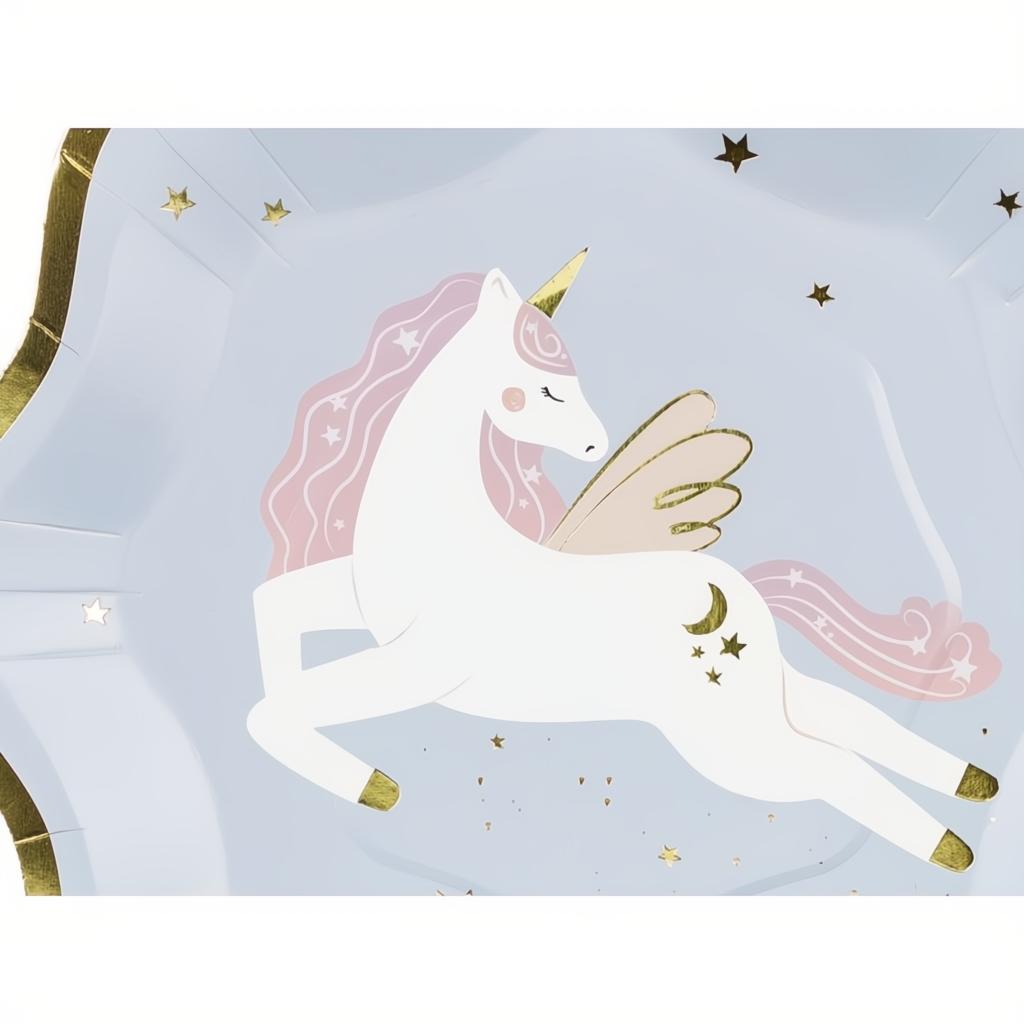Teller Einhorn, 18x18 cm PartyDeco 2 fiestastore