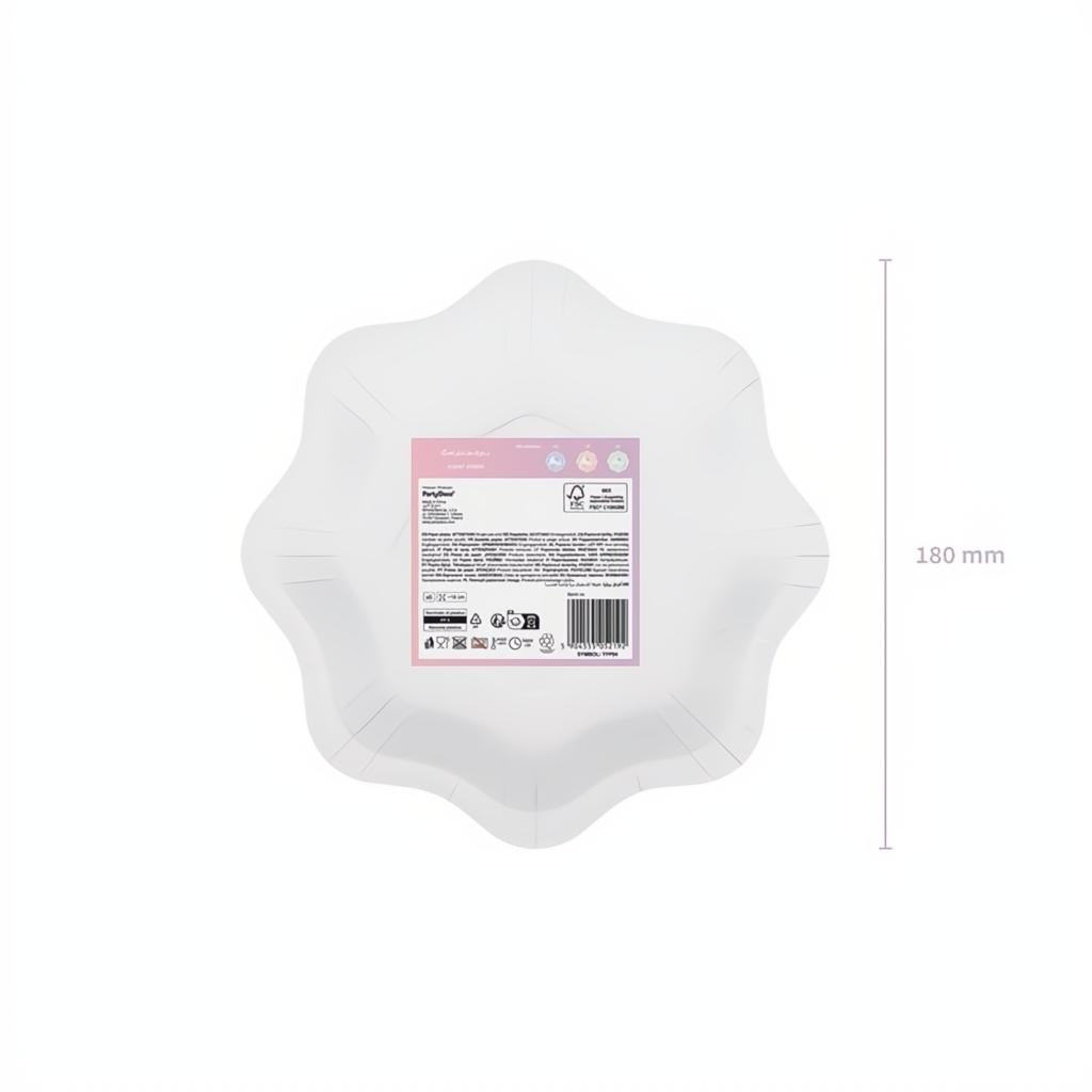 Teller Einhorn, 18x18 cm PartyDeco 7 fiestastore