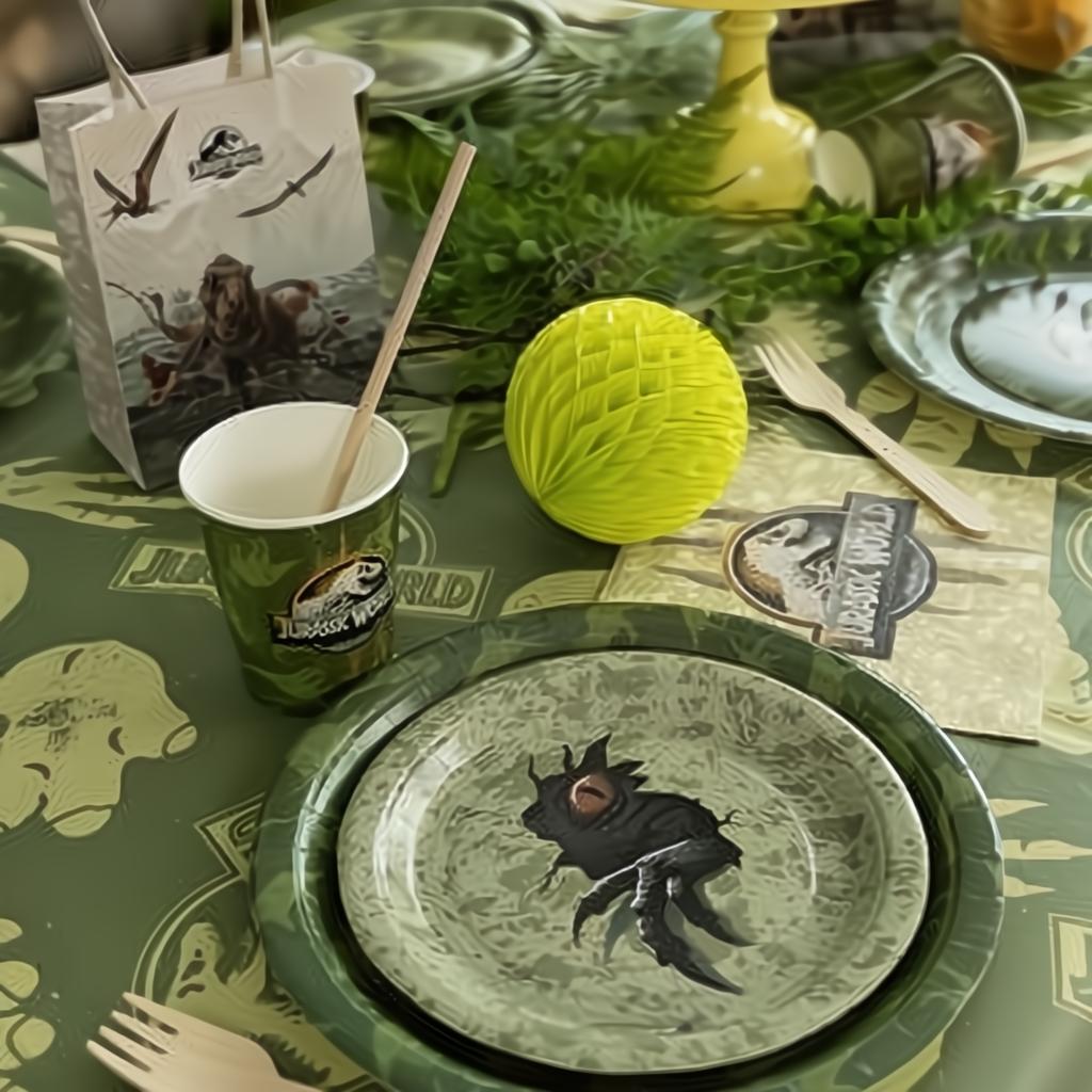 Teller Jurassic World, 18 cm Tellers PartyDeco 2 fiestastore