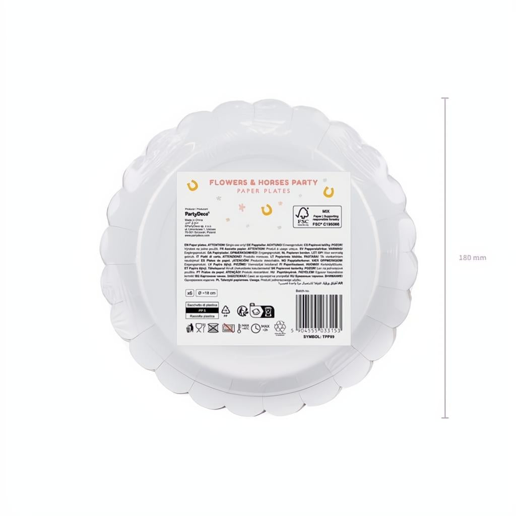 Teller Pferde, 18 cm Tellers PartyDeco 4 fiestastore