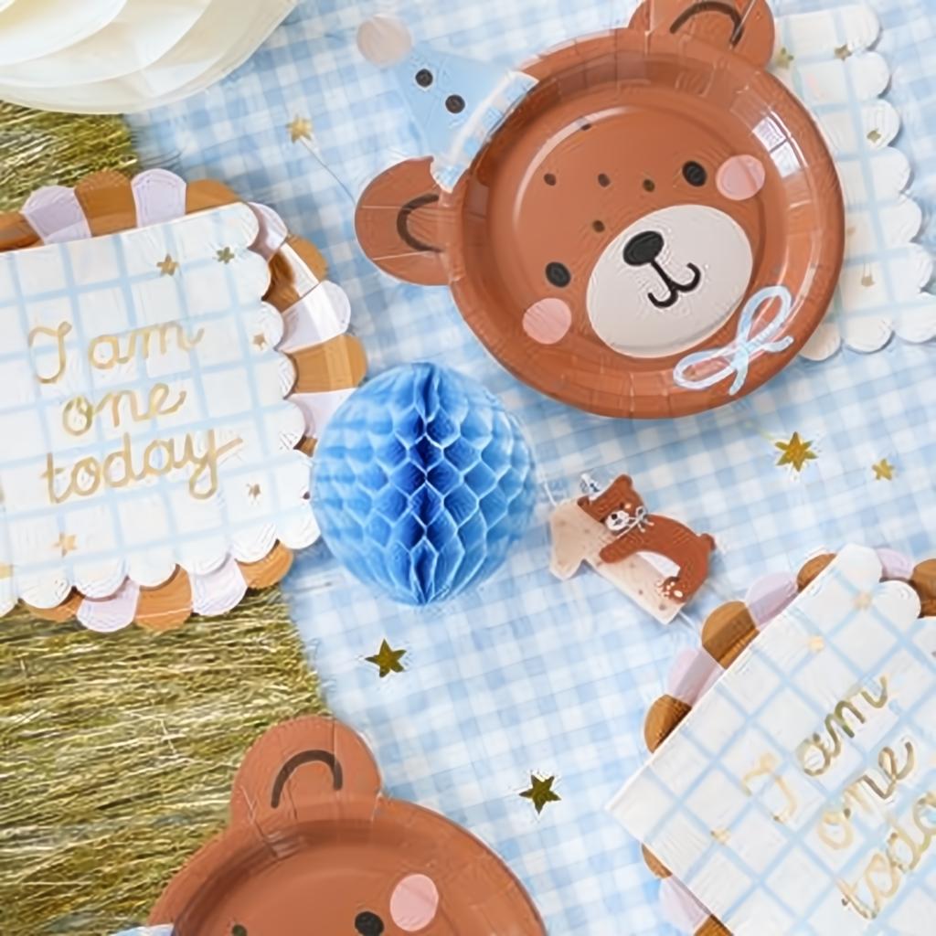 Teller Teddybär Kopf, 21x23 cm Tellers PartyDeco 2 fiestastore
