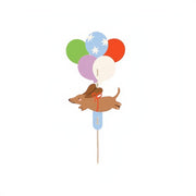 Topper auf Kuchen Dackel, 9x17 cm Topper für Kuchen und Muffins PartyDeco 1 fiestastore
