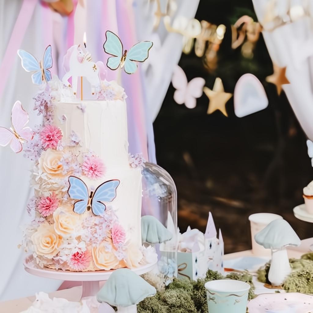 Tortendekoration Schmetterlinge PartyDeco 4 fiestastore