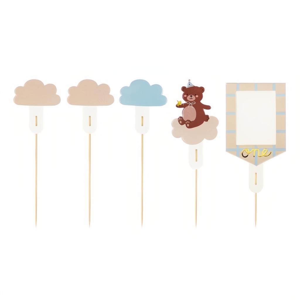 Tortentopper Teddybär, 12-14 cm Topper für Kuchen und Muffins PartyDeco 1 fiestastore