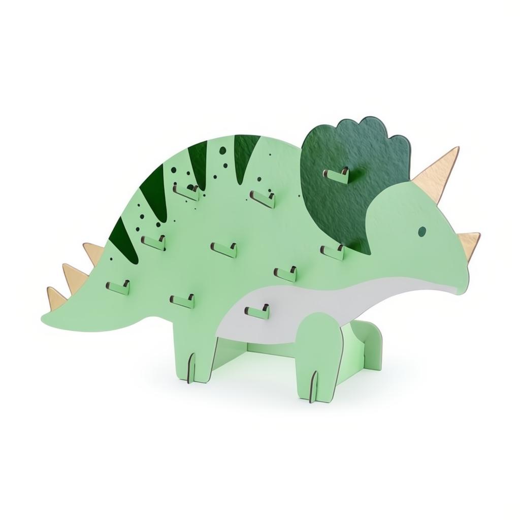 Triceratops-Snackwand, 38x23 cm, Farbenmix Stellwände für Snacks PartyDeco 1 fiestastore