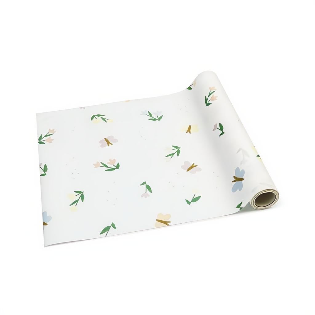 Vlies-Tischläufer Blumen und Schmetterlinge, 40 x 500 cm PartyDeco 1 fiestastore
