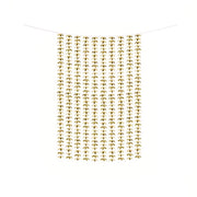 Vorhang - Blumen, gold, 100x210cm Vorhänge PartyDeco 1 fiestastore