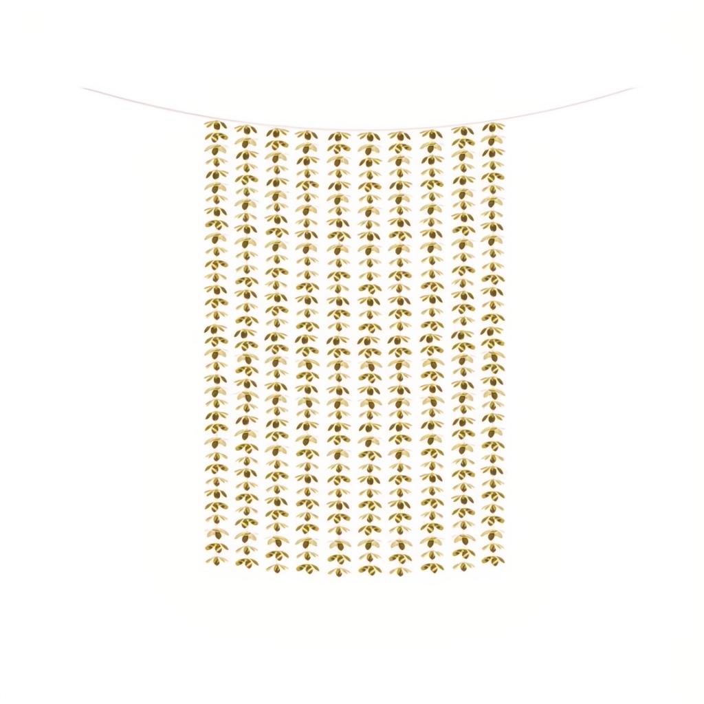 Vorhang - Blumen, gold, 100x210cm Vorhänge PartyDeco 1 fiestastore