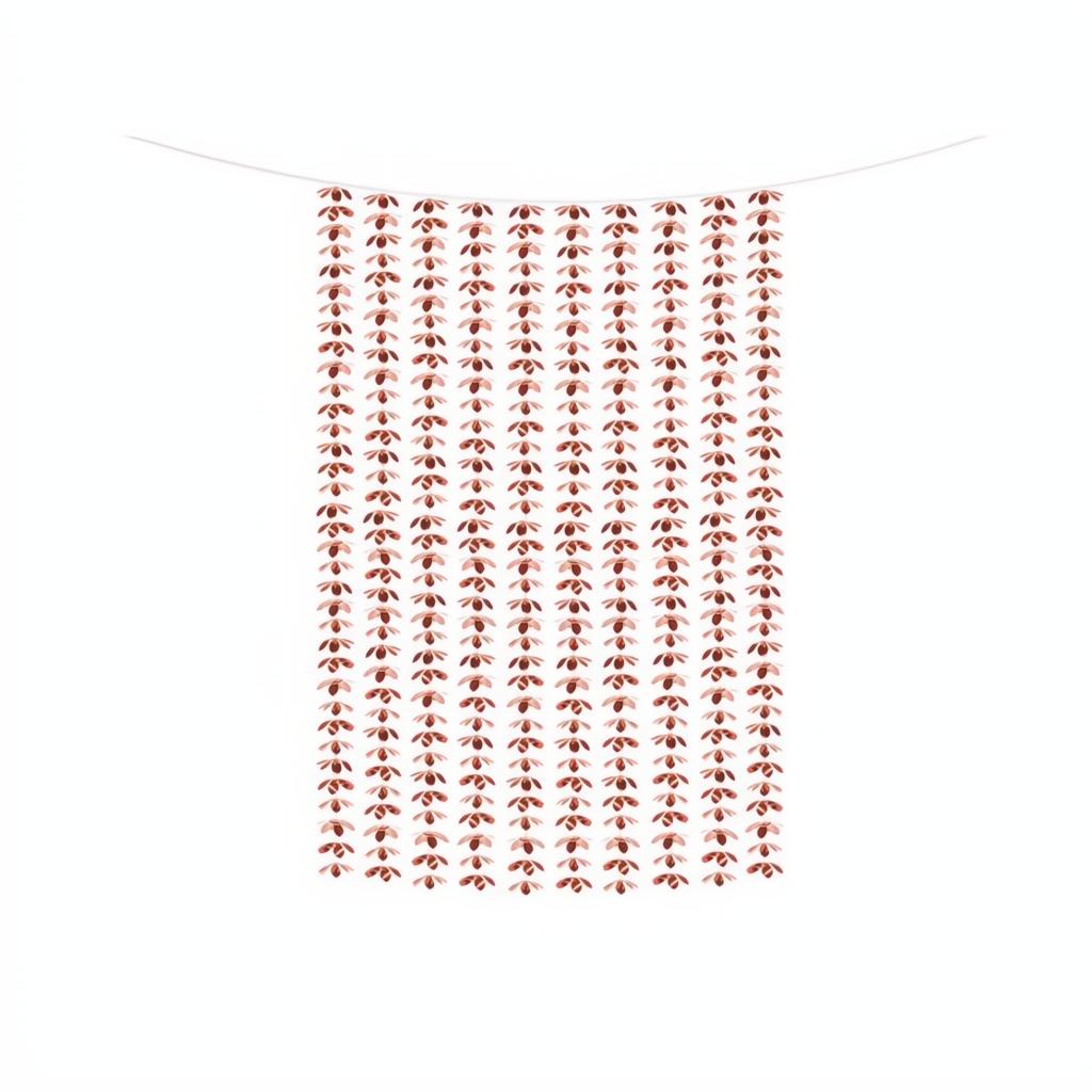 Vorhang - Blumen, roségold, 100x210cm Vorhänge PartyDeco 1 fiestastore