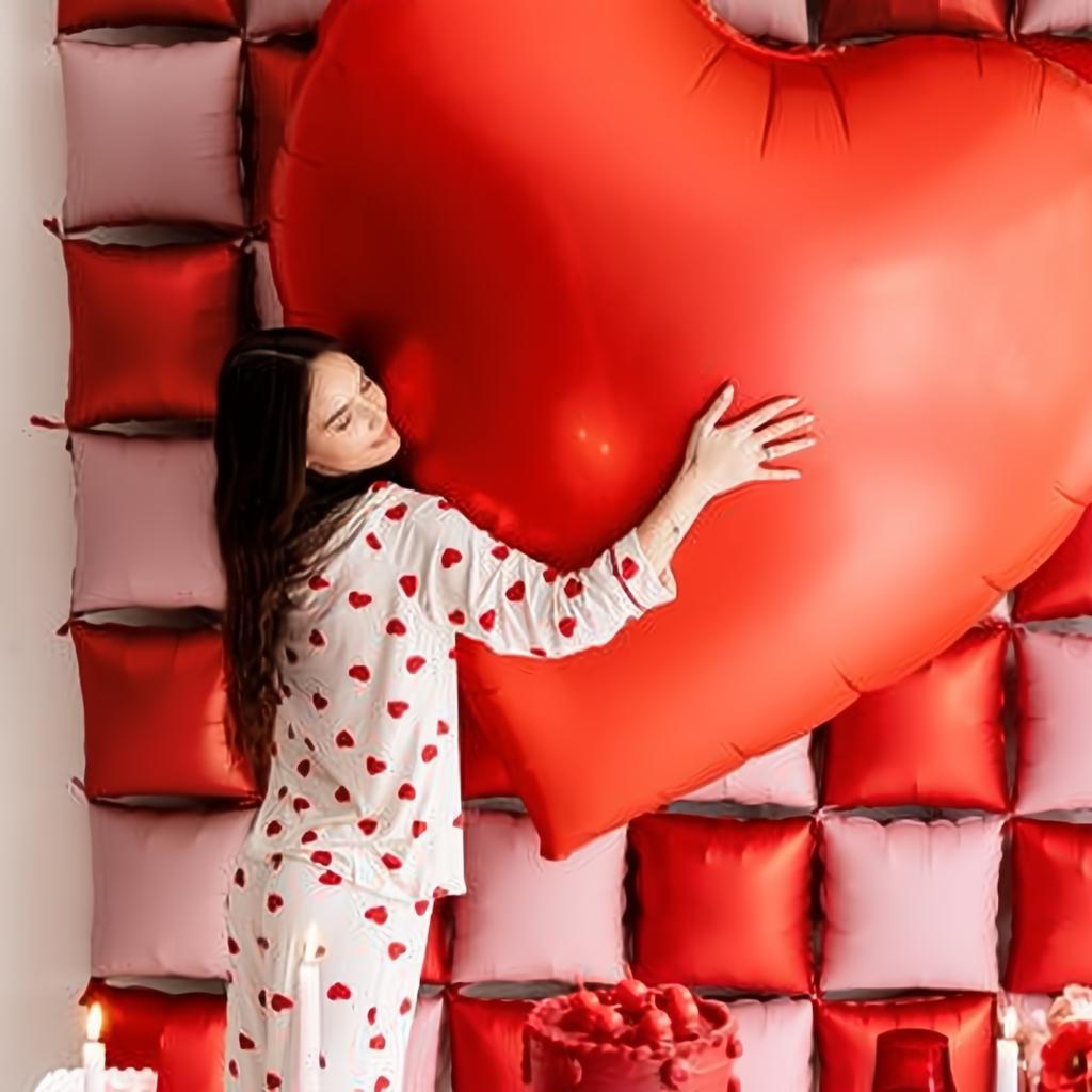 XXL-Folienballon Herz, 136x129 cm, rot PartyDeco 3 fiestastore